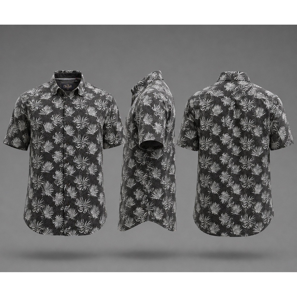 Nat Nast Luxury SHIRT Originals Silk BLEND MENS XL  Button Up BLUE FLORAL